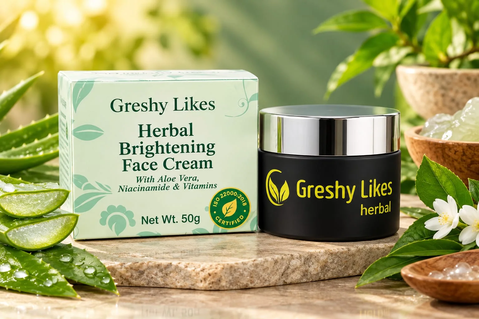 Herbal Brightening Face Cream by Greshy Likes Herbal